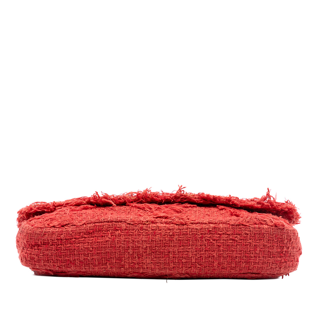 Chanel Medium Tweed Diamond Stitch Nature à rabat