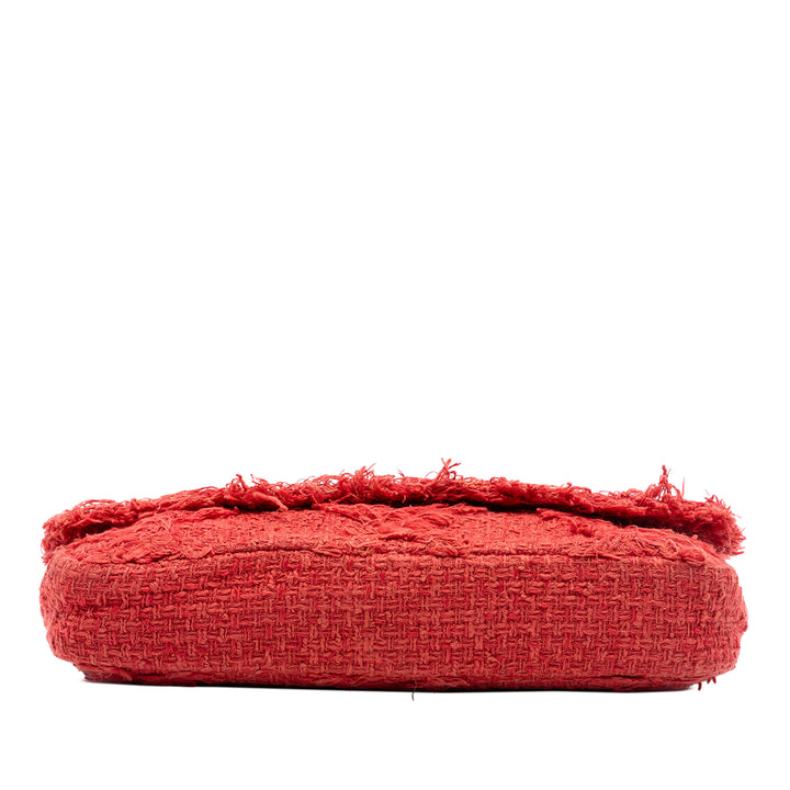 Chanel Medium Tweed Diamond Stitch Nature à rabat