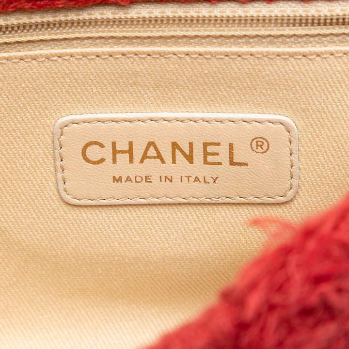 Chanel Medium Tweed Diamond Stitch Nature à rabat