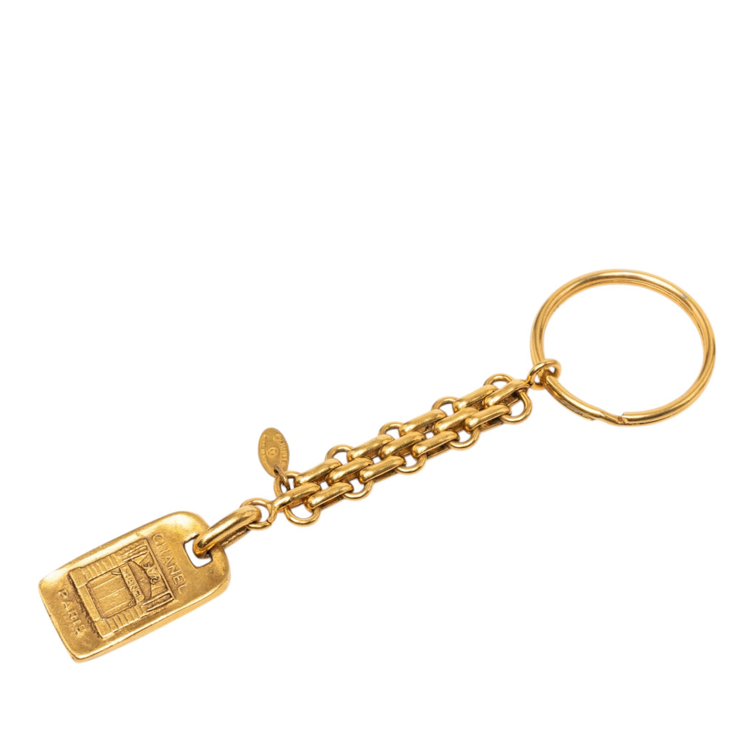 Chanel plaqué Logo Paris Porte-clés Bijou de sac Métal