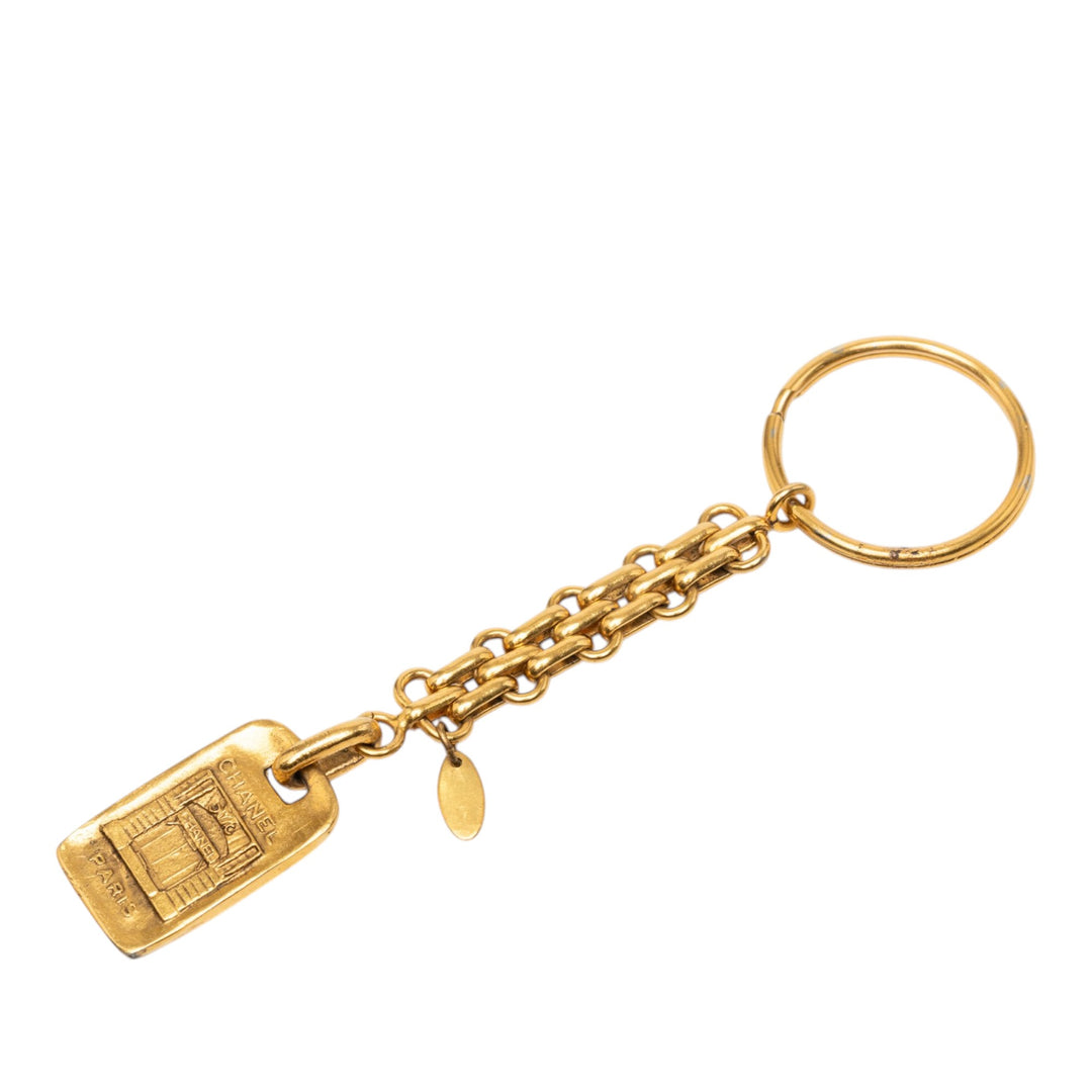 Chanel plaqué Logo Paris Porte-clés Bijou de sac Métal