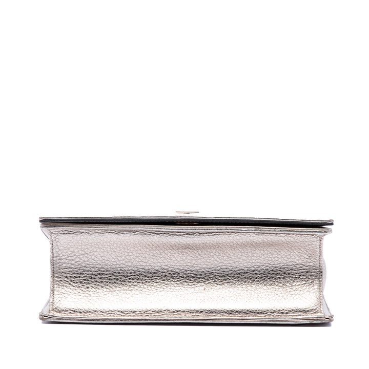 Dior Medium Metallic Cuir de veau Diorama à rabat