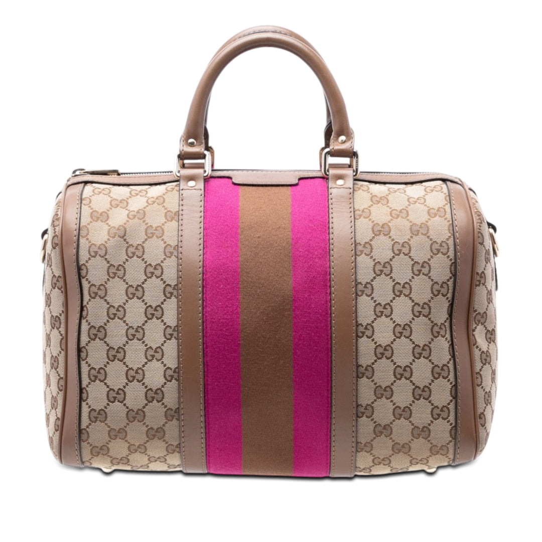 Gucci Medium GG Toile Web Joy Boston Sac
