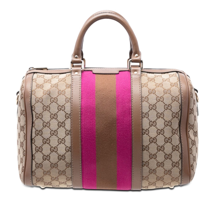 Gucci Medium GG Toile Web Joy Boston Sac
