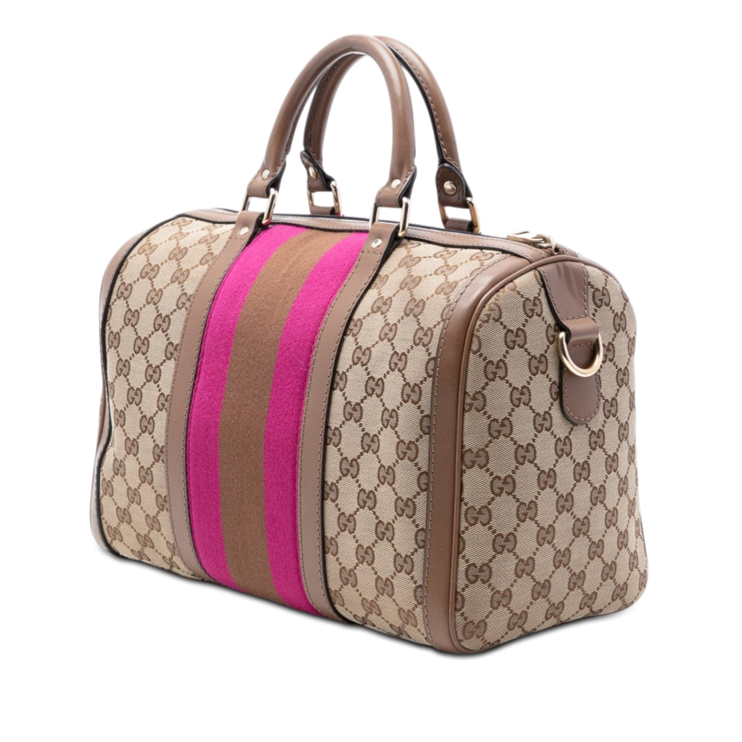 Gucci Medium GG Toile Web Joy Boston Sac