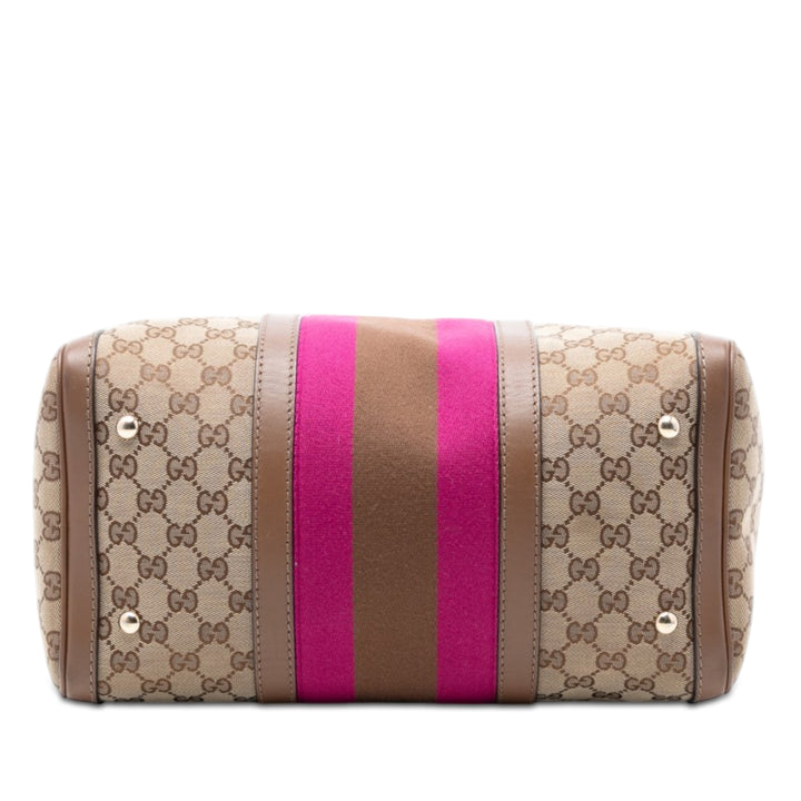 Gucci Medium GG Toile Web Joy Boston Sac