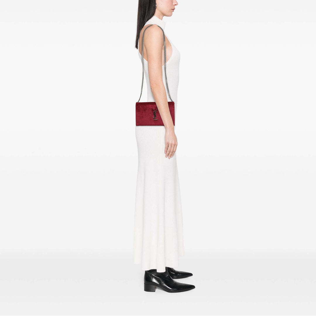 Saint Laurent Sac bandoulière Kate Wallet on Chain Rouge – vue 6 – GABY PARIS