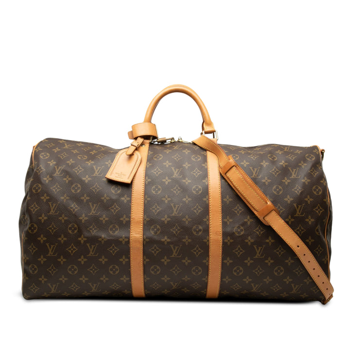 Louis Vuitton Keepall Bandouliere 60 Monogram Marron – vue principale – GABY PARIS