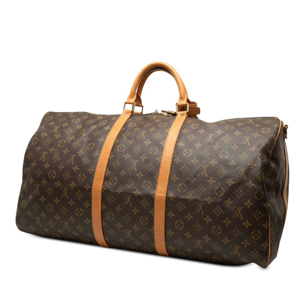 Louis Vuitton Keepall Bandouliere 60 Monogram Marron – vue 2 – GABY PARIS