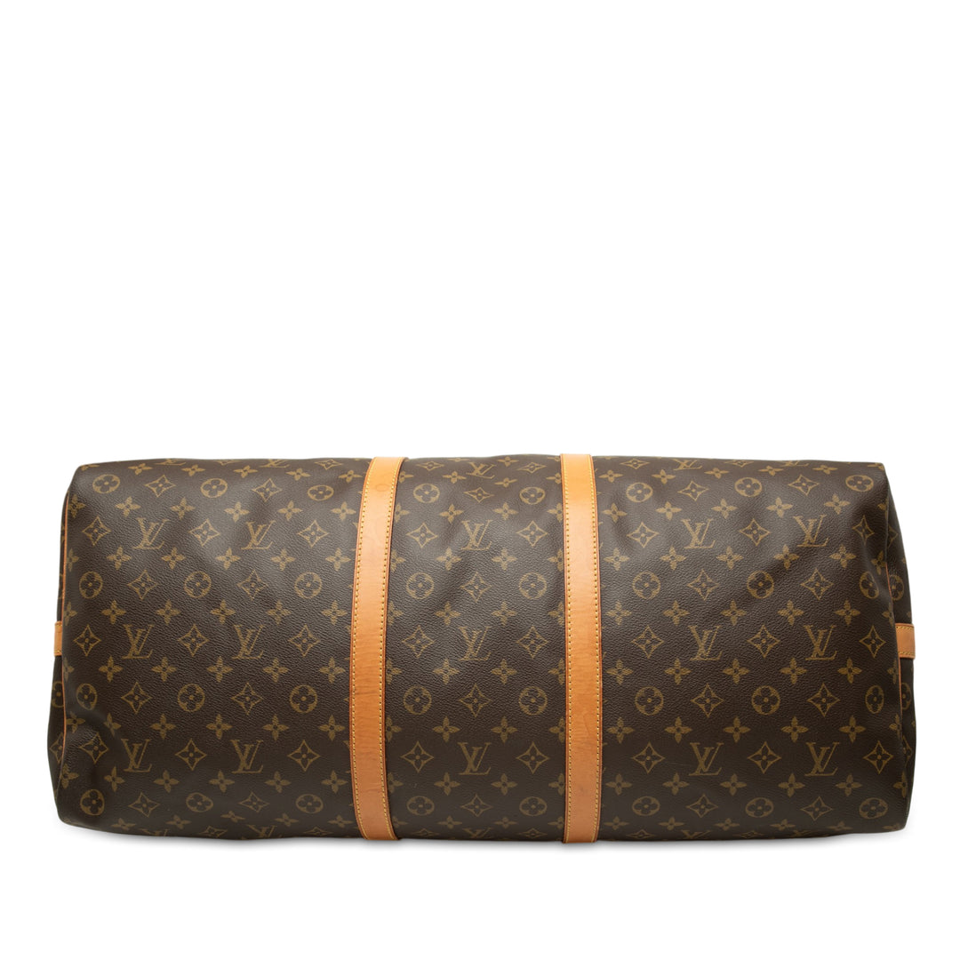 Louis Vuitton Keepall Bandouliere 60 Monogram Marron – vue 3 – GABY PARIS