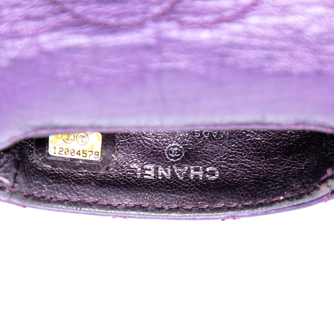 Chanel Matelassé Metallic vieilli Cuir de veau Reissue 2.55 Phone Holder