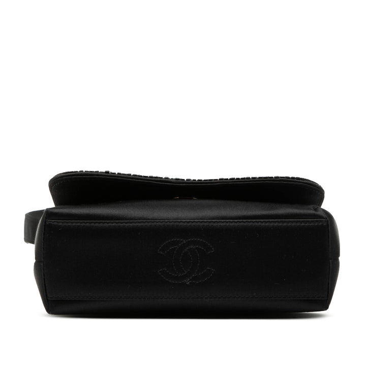 Chanel Beaded à rabat Sac Mini Satin