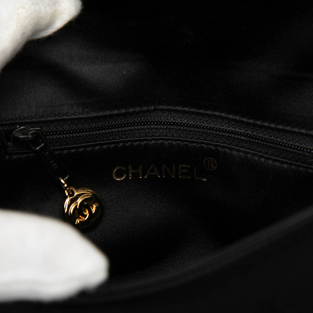 Chanel Beaded à rabat Sac Mini Satin