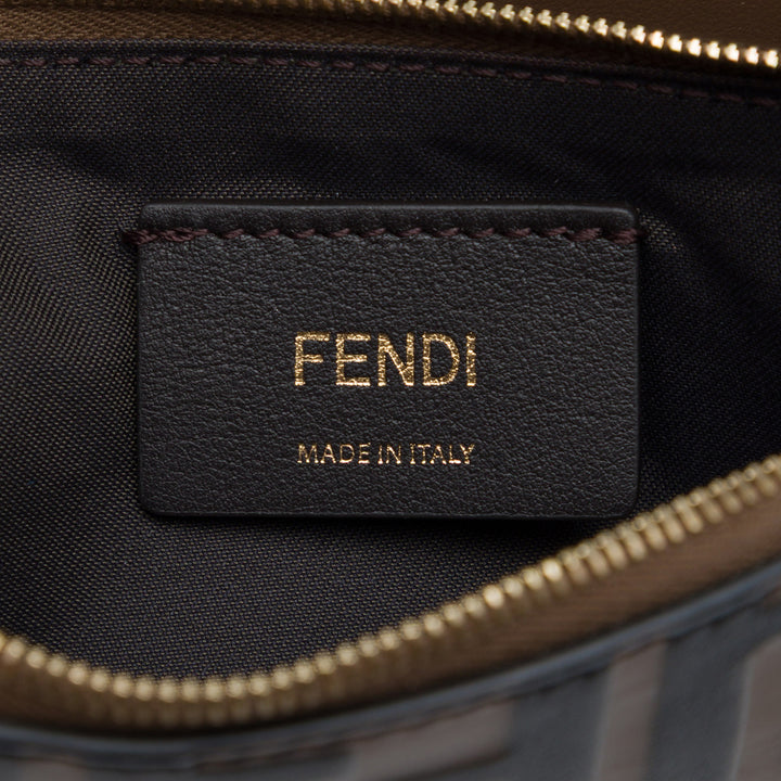 Fendi Zucca embossé F Is Fendi Enveloppe Wallet on Chain Marron
