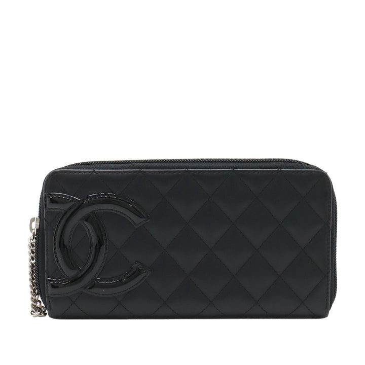 Chanel Matelassé Cuir d'agneau Cambon Ligne Zippy Portefeuille
