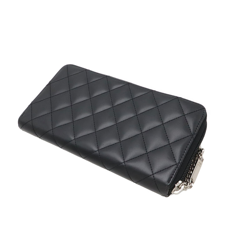Chanel Matelassé Cuir d'agneau Cambon Ligne Zippy Portefeuille
