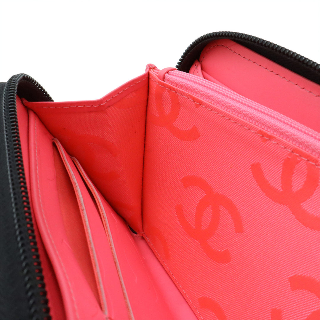 Chanel Matelassé Cuir d'agneau Cambon Ligne Zippy Portefeuille