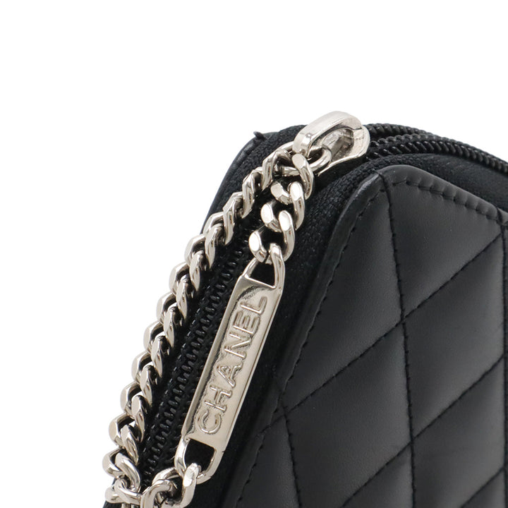 Chanel Matelassé Cuir d'agneau Cambon Ligne Zippy Portefeuille
