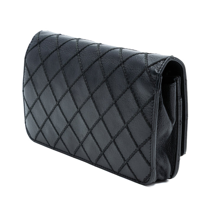 Chanel CC Cuir d’agneau Wild Stitch Wallet on Chain Noir – GABY PARIS Authentique
