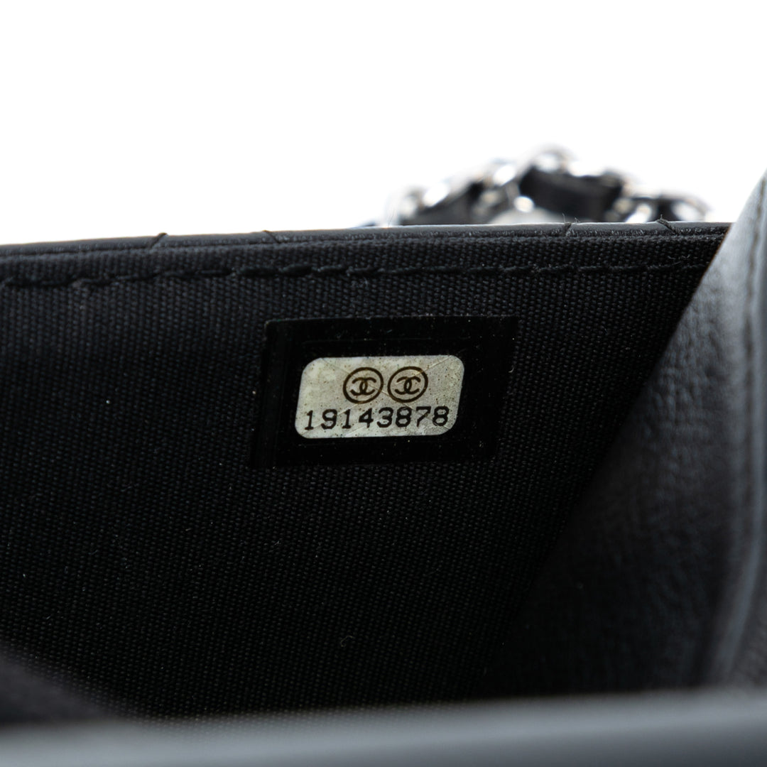 Chanel CC Cuir d’agneau Wild Stitch Wallet on Chain Noir – GABY PARIS Authentique
