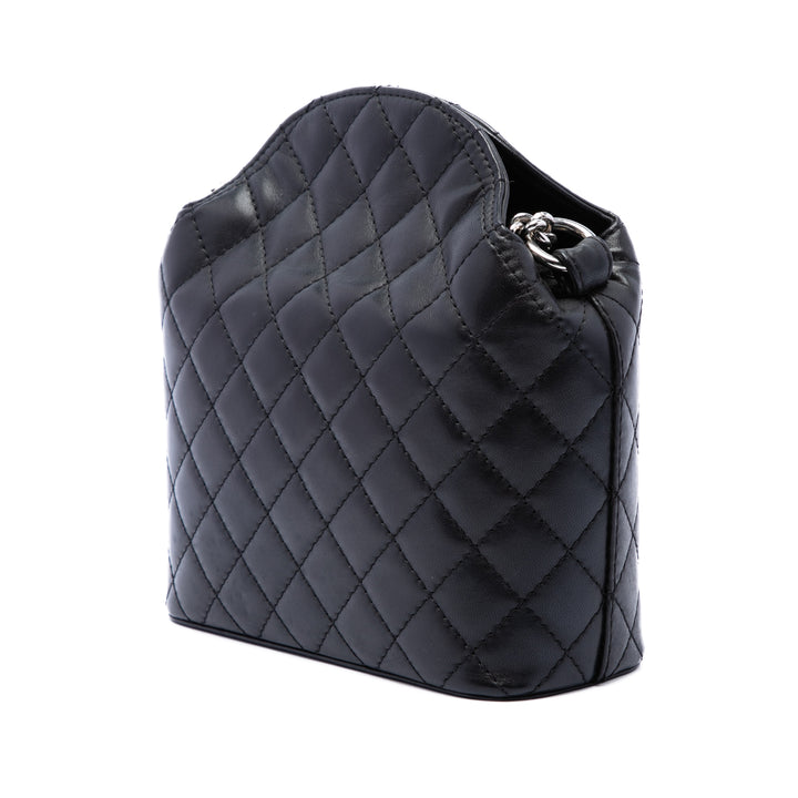 Chanel CC Matelassé Chaîne Sac Cuir d'agneau Noir – vue 2 – GABY PARIS