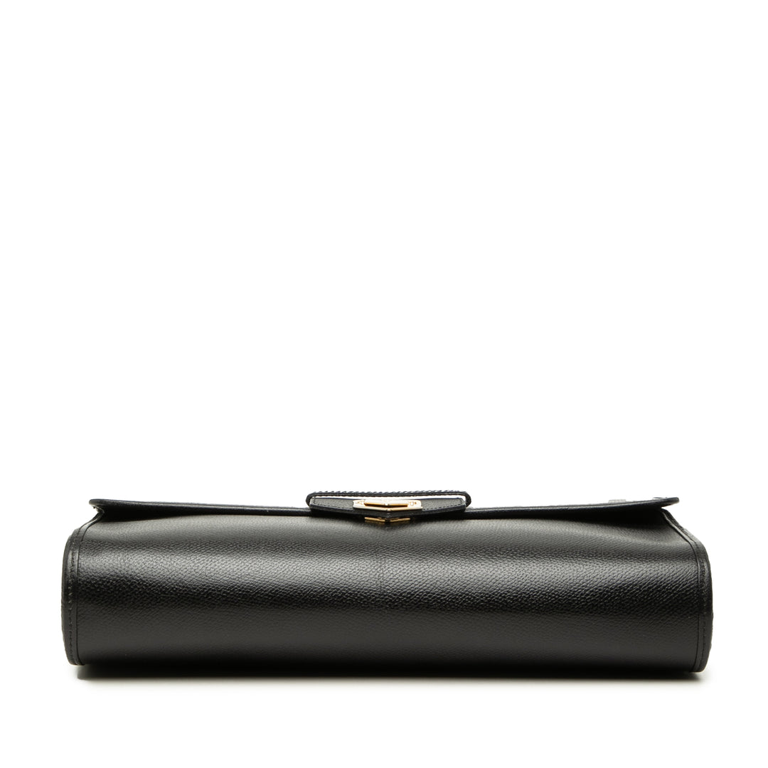 Saint Laurent Cuir de veau grainé à rabat Sac porté croisé