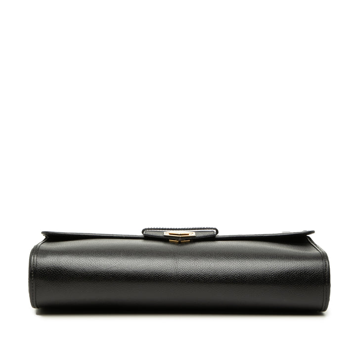 Saint Laurent Cuir de veau grainé à rabat Sac porté croisé