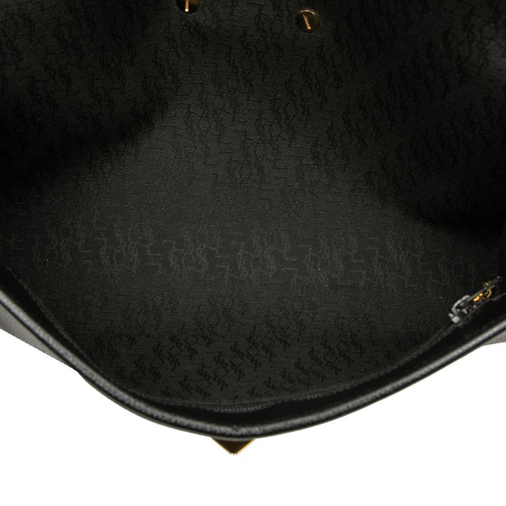 Saint Laurent Cuir de veau grainé à rabat Sac porté croisé