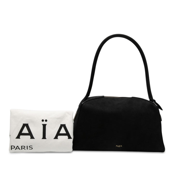 ALAÏA Nubuck Le Bouledogue Sac Noir – vue 6 – GABY PARIS