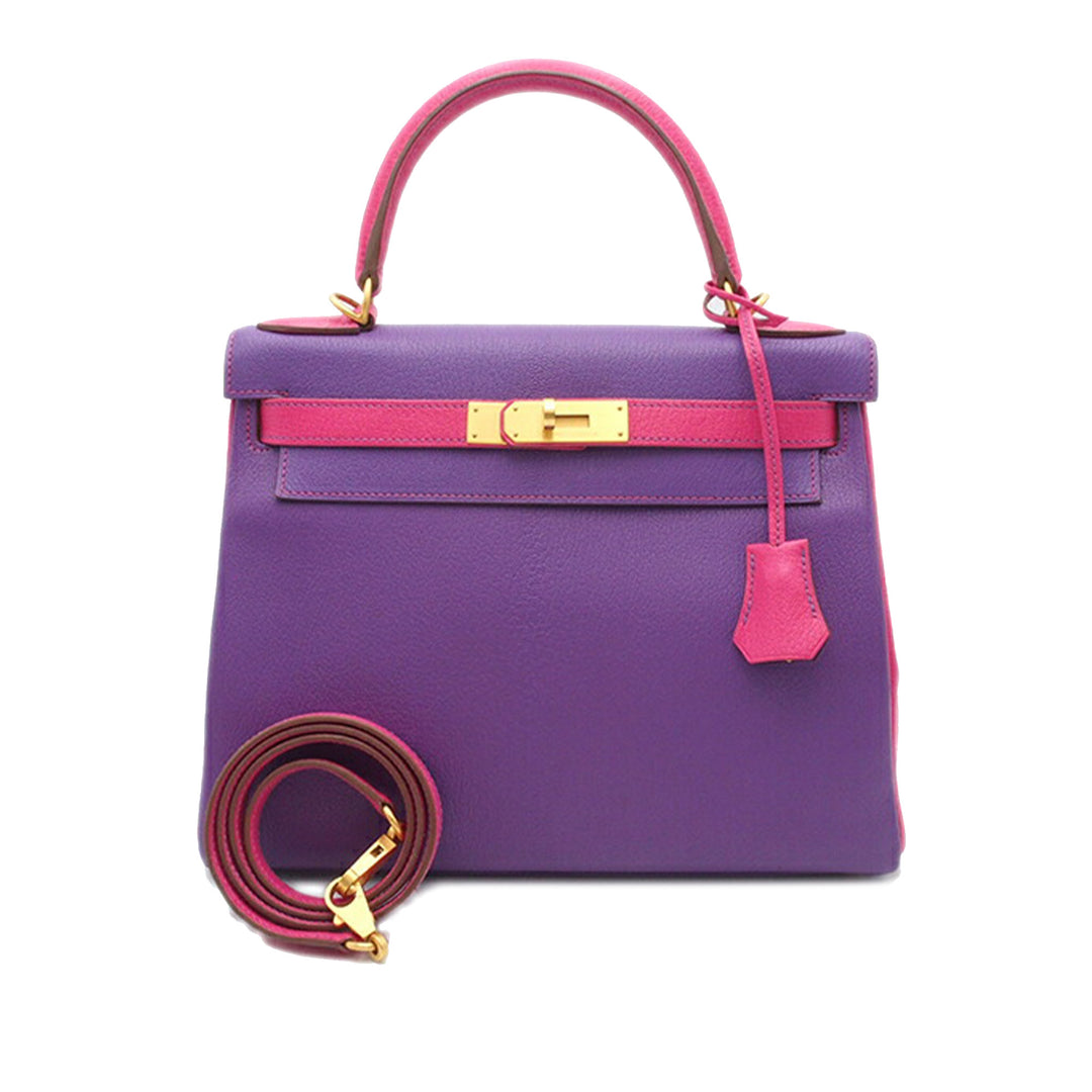 Special Order Bicolor Chevre Kelly II Retourne 28 Purple - Gaby Paris