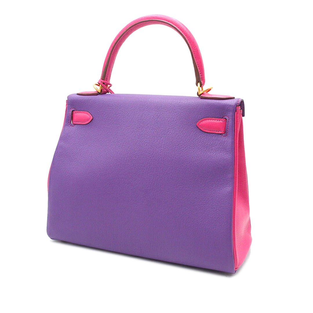 Special Order Bicolor Chevre Kelly II Retourne 28 Purple - Gaby Paris