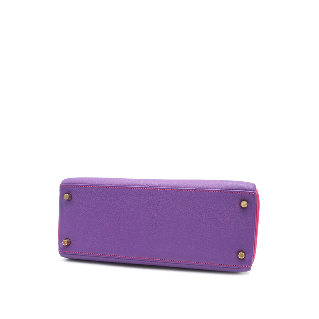 Special Order Bicolor Chevre Kelly II Retourne 28 Purple - Gaby Paris