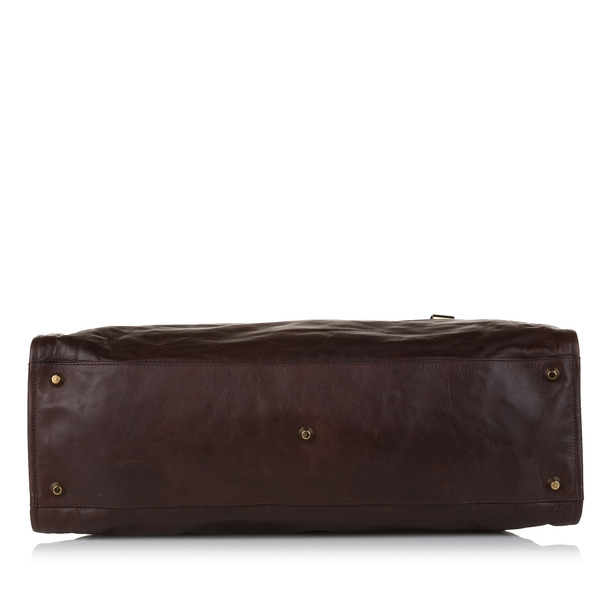 Victoria Leather Handbag Brown - Gaby Paris