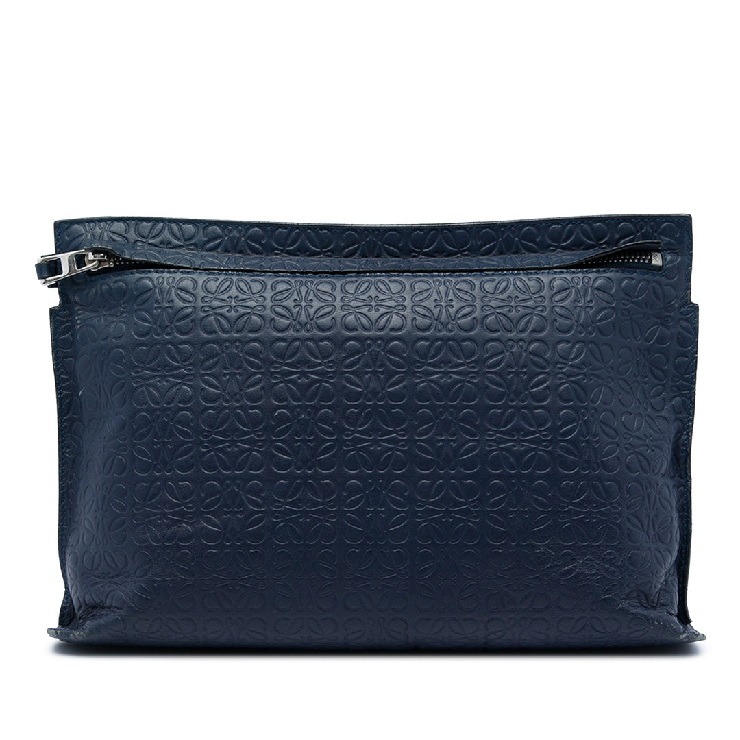 LOEWE embossé Anagram Repeat T Pochette Cuir