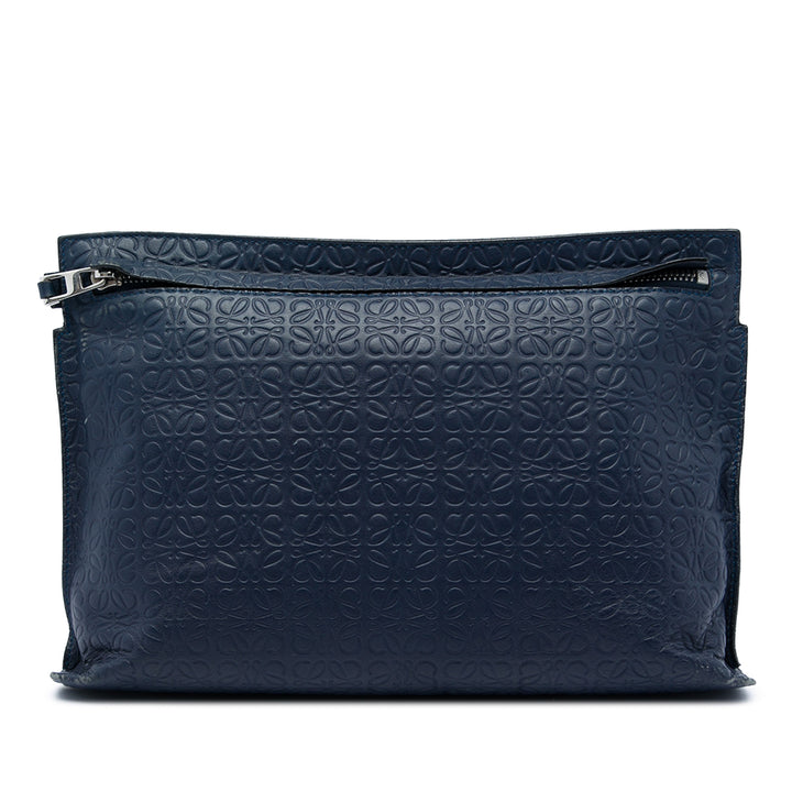 LOEWE embossé Anagram Repeat T Pochette Cuir
