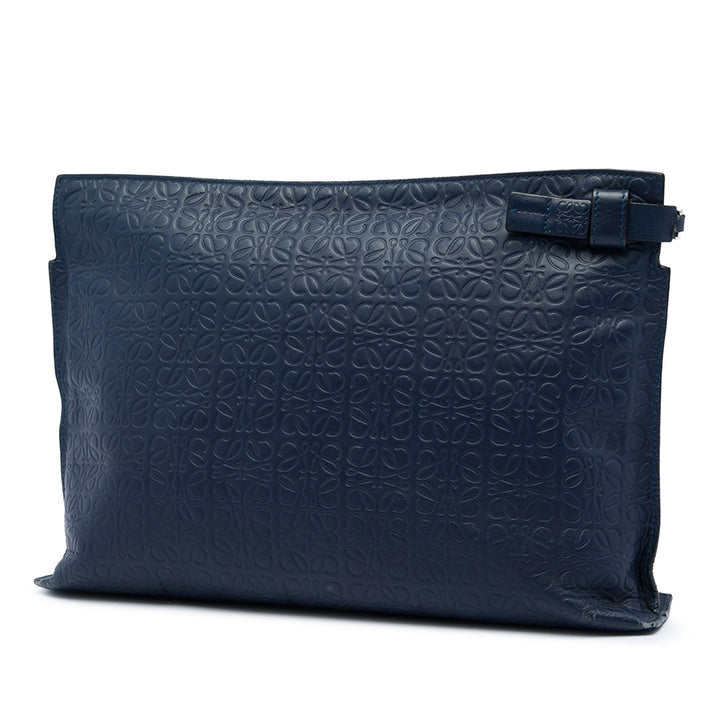 LOEWE embossé Anagram Repeat T Pochette Cuir