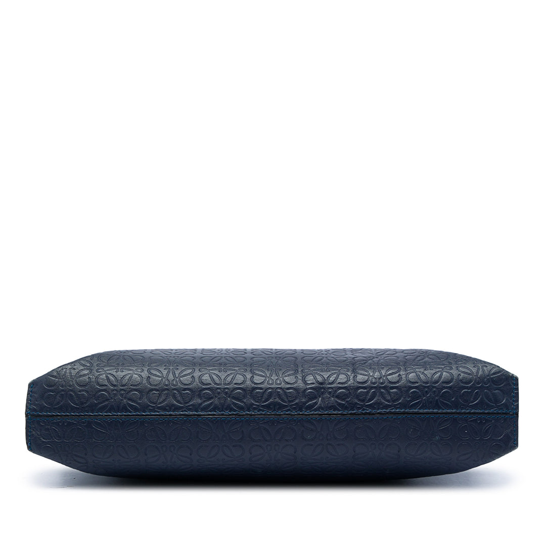 LOEWE embossé Anagram Repeat T Pochette Cuir