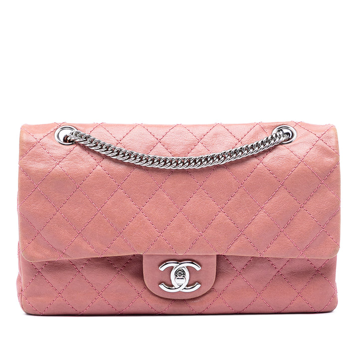 Chanel Medium Classic Washed Cuir d’agneau Bijoux Chain Double rabat