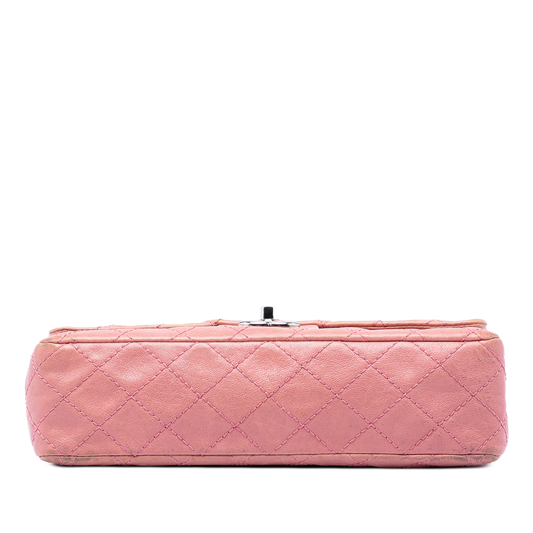 Chanel Medium Classic Washed Cuir d’agneau Bijoux Chain Double rabat