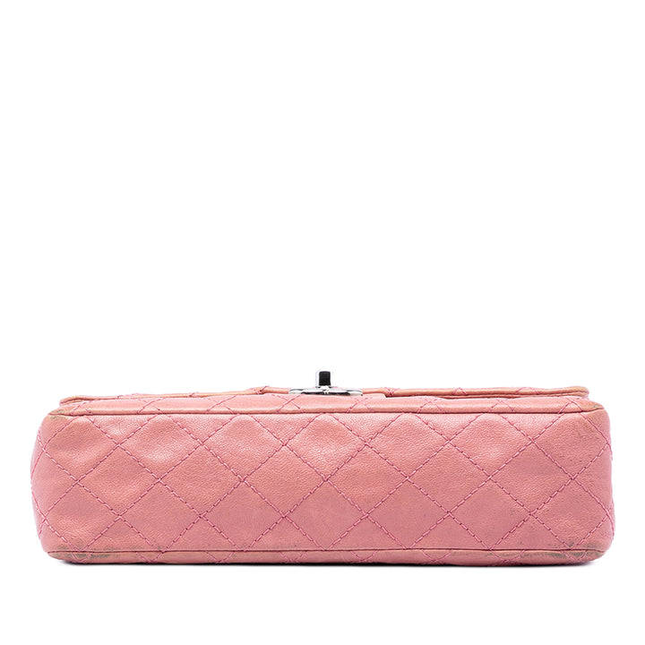Chanel Medium Classic Washed Cuir d’agneau Bijoux Chain Double rabat