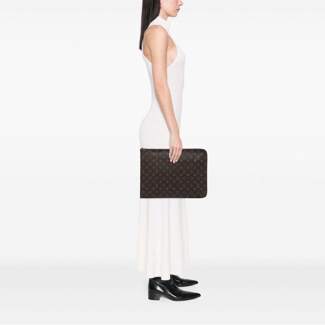 Poche Documents Portfolio Monogram Marron