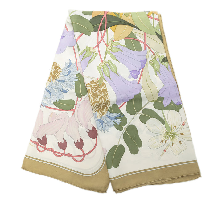 Hermès Flora Graeca Foulard 90 Blanc – vue principale – GABY PARIS