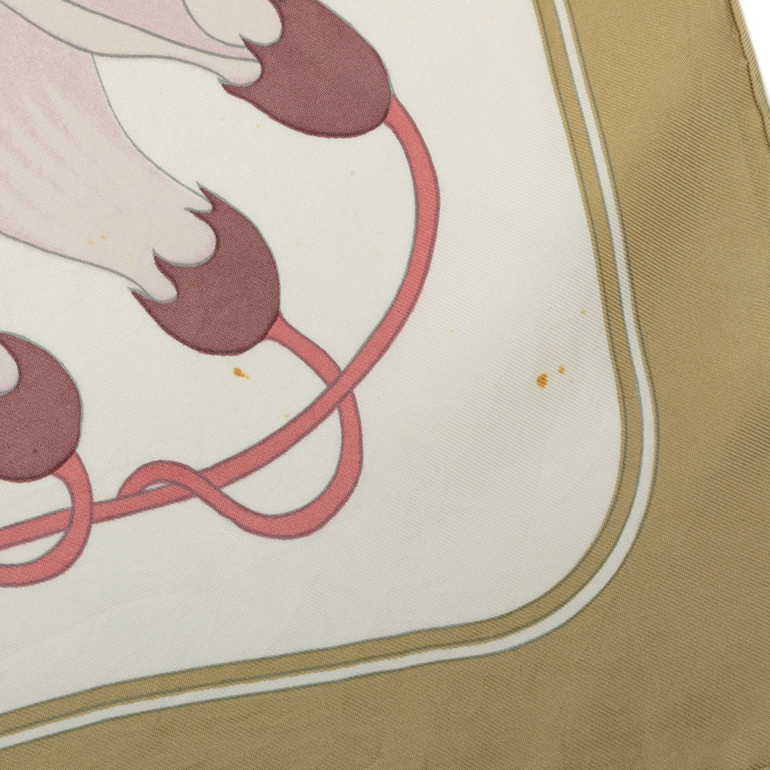 Hermès Flora Graeca Foulard 90 Blanc – vue 4 – GABY PARIS