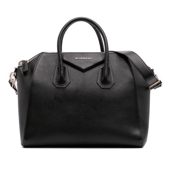 Medium Calfskin Antigona Black - Gaby Paris
