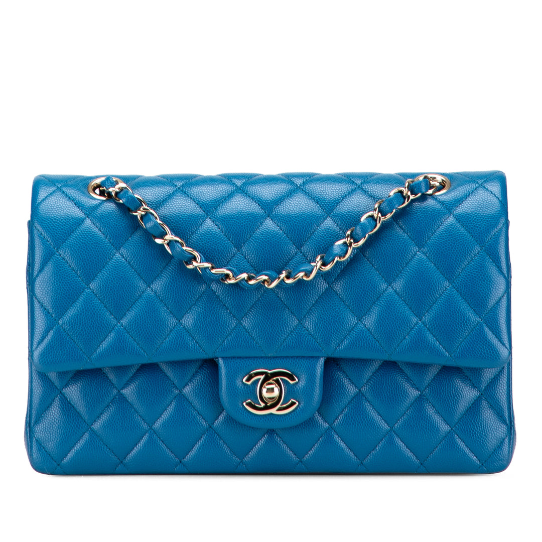 Chanel Medium Classic Caviar Double rabat Bleu – GABY PARIS Authentique