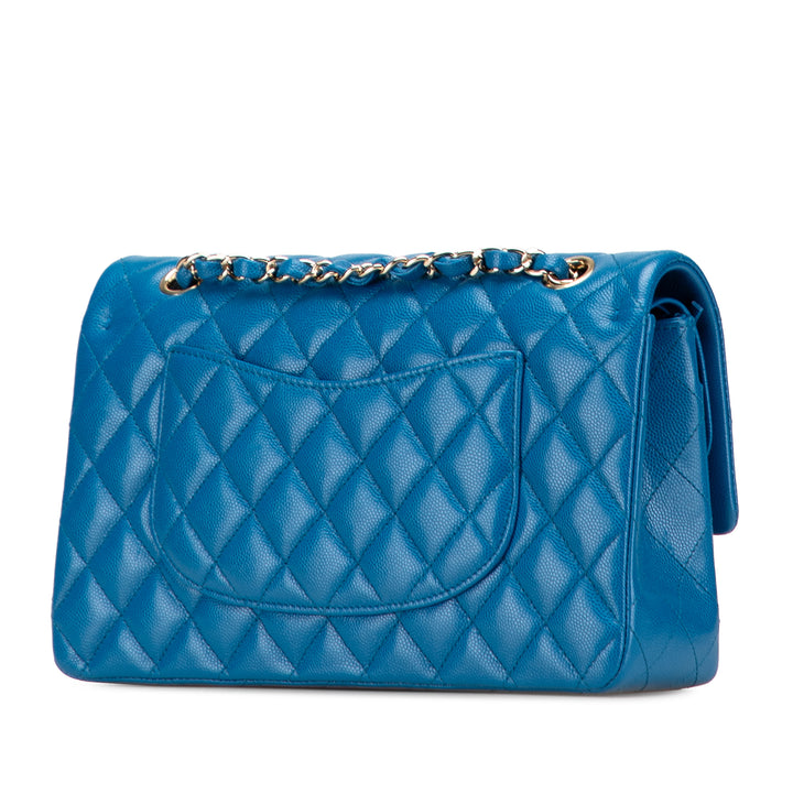 Chanel Medium Classic Caviar Double rabat Bleu – GABY PARIS Authentique