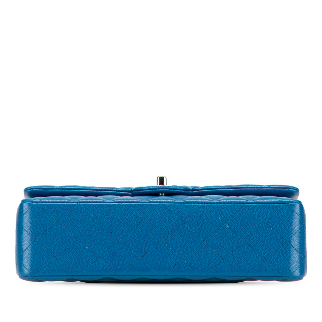 Chanel Medium Classic Caviar Double rabat Bleu – GABY PARIS Authentique