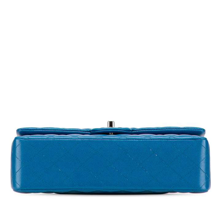 Chanel Medium Classic Caviar Double rabat Bleu – GABY PARIS Authentique