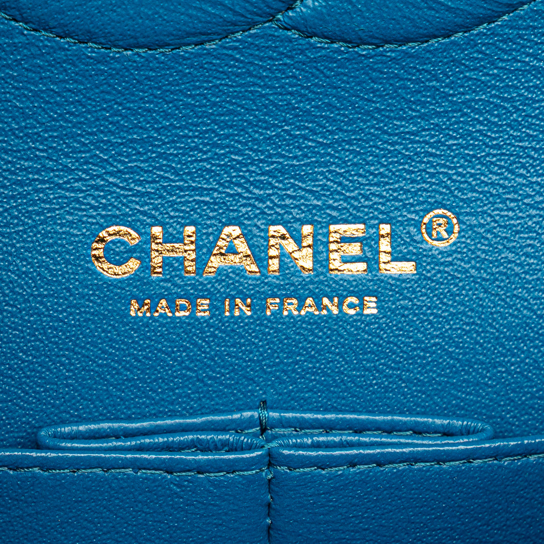 Chanel Medium Classic Caviar Double rabat Bleu – GABY PARIS Authentique