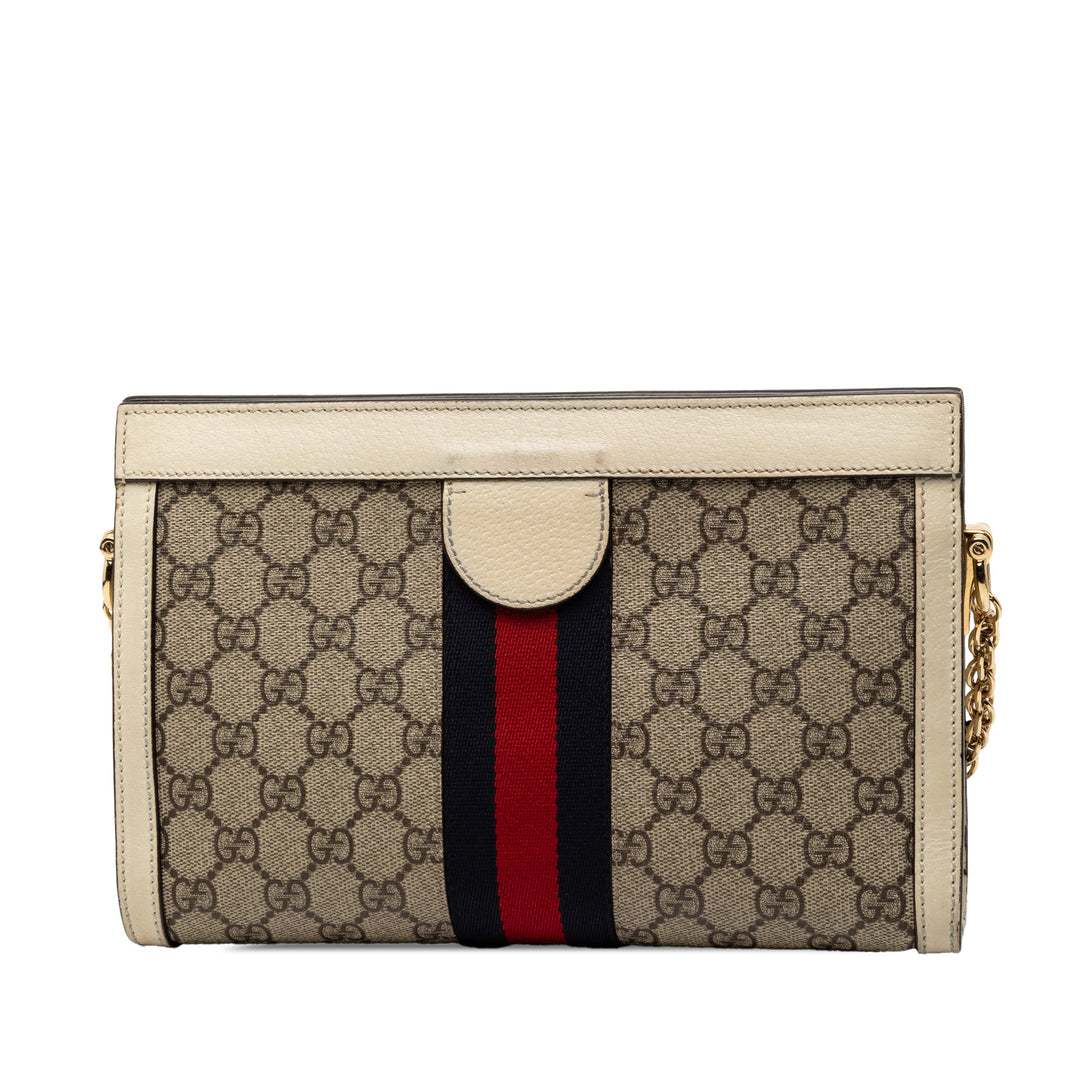 Gucci Small GG Supreme Web Ophidia Chain Sac porté croisé
